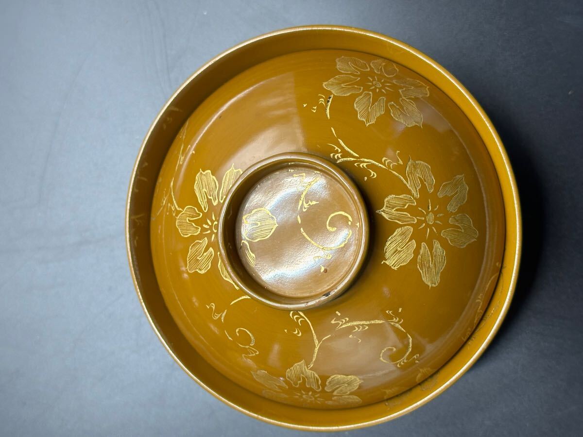 能登輪島塗 沈金彫吸い物椀 お椀 漆器 汁椀 金蒔絵 花唐草文 能登輪島塗 沈金彫吸い物椀 お椀 漆器 汁椀 金蒔絵 花唐草文