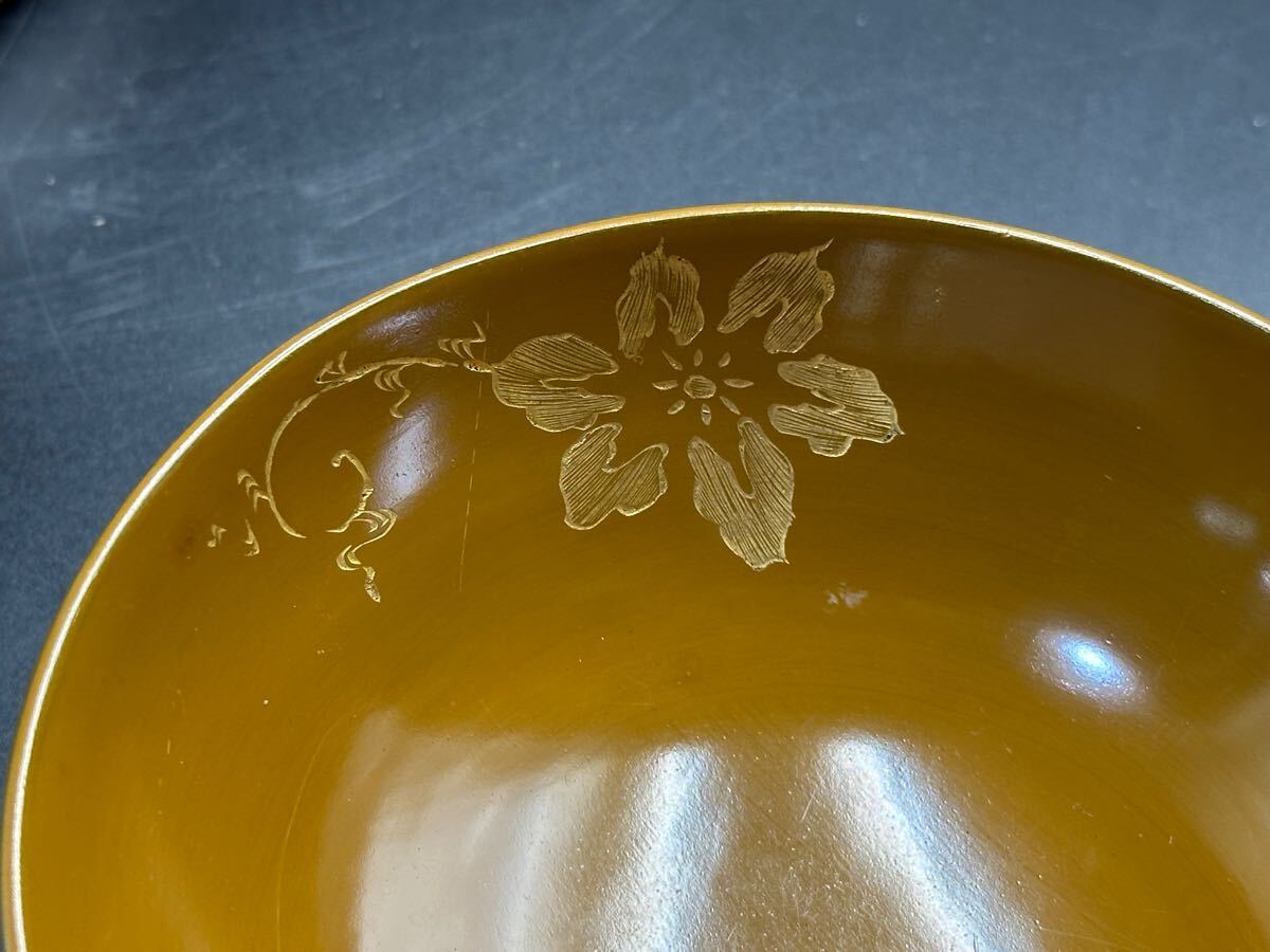 能登輪島塗 沈金彫吸い物椀 お椀 漆器 汁椀 金蒔絵 花唐草文 能登輪島塗 沈金彫吸い物椀 お椀 漆器 汁椀 金蒔絵 花唐草文