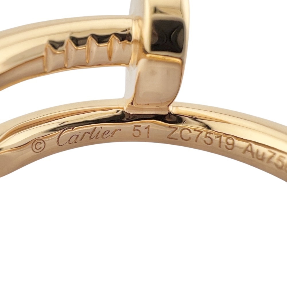 カルティエ ジュストアンクル リング 指輪 9號(hào) 18金 K18ピンクゴールド レディース CARTIER 中古 美品