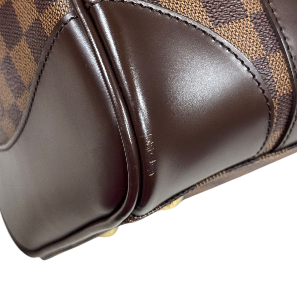ルイヴィトン バークレー ダミエ ハンドバッグ ダミエキャンバス N52000 ブラウン レディース LOUIS VUITTON 中古_画像9