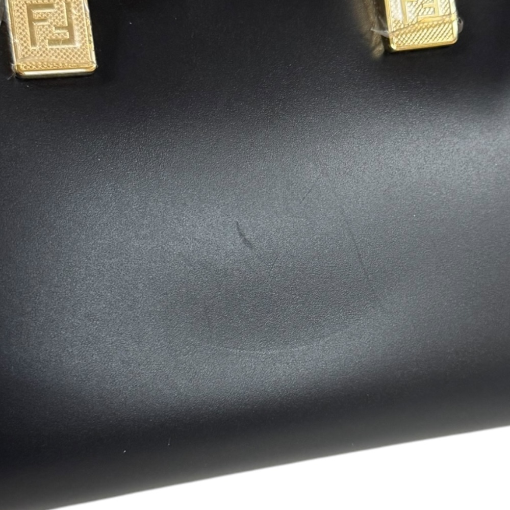  Fendi козырек way Mini сумка на плечо кожа 8BS067 черный женский FENDI б/у прекрасный товар 