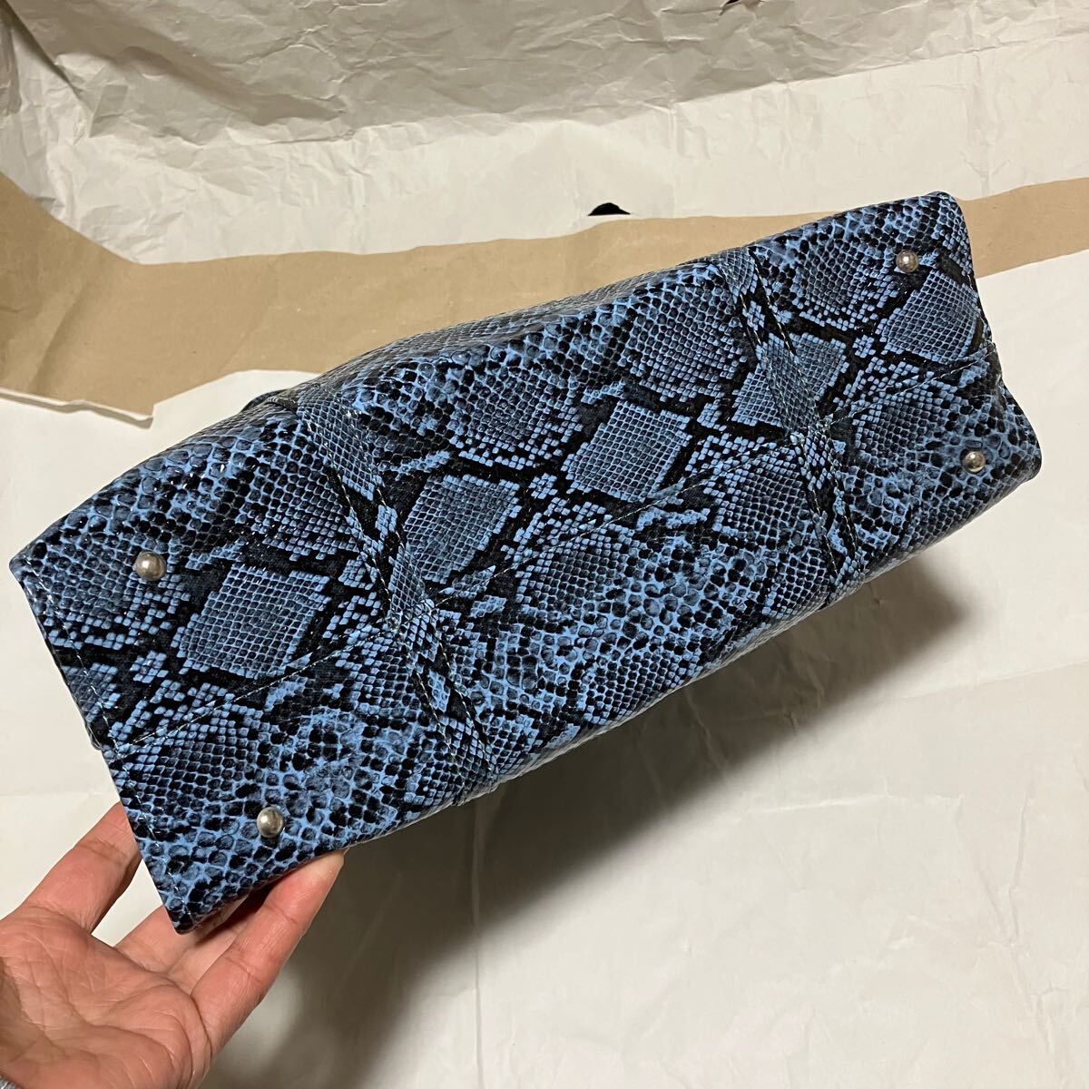 【ノーブランド扱い】【パイソン】 トートバッグ