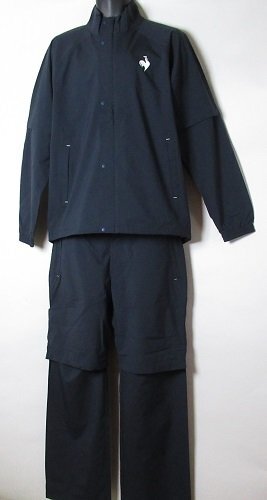 新品 ルコック/le coq sportif ゴルフ　ストレッチ レインウェア上・下セット 定価27500円/Mサイズ/QGMXJH10W/ネイビー