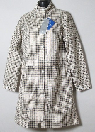 新品 マンシングウェア ゴルフ　千鳥総柄 レインワンピース 定価33000円 レディス/Lサイズ/MGWTJF01/ベージュ