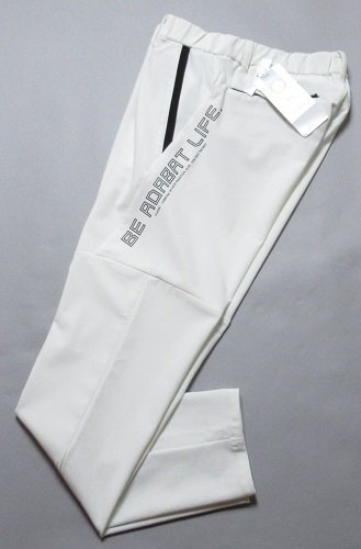 話題の人気 ゴルフ 春/秋 アダバット/adabat 新品 吸水速乾 定価28600円/46(79-82)/082-76301/ホワイト ストレッチパンツ 82cm~