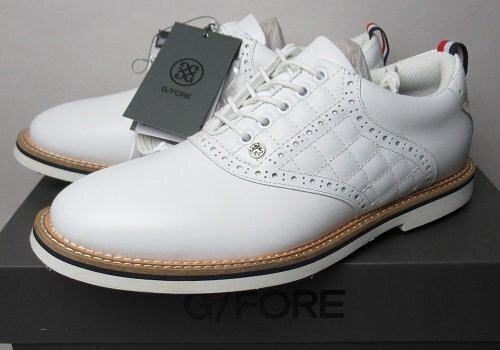 豪華で新しい ガリバンター SADDLE QUILTED ゴルフ ジーフォア G/FORE 新品 スパイクレスシューズ /073422802/ホワイト 定価41800円/US-8(25.5cm) 25.5cm