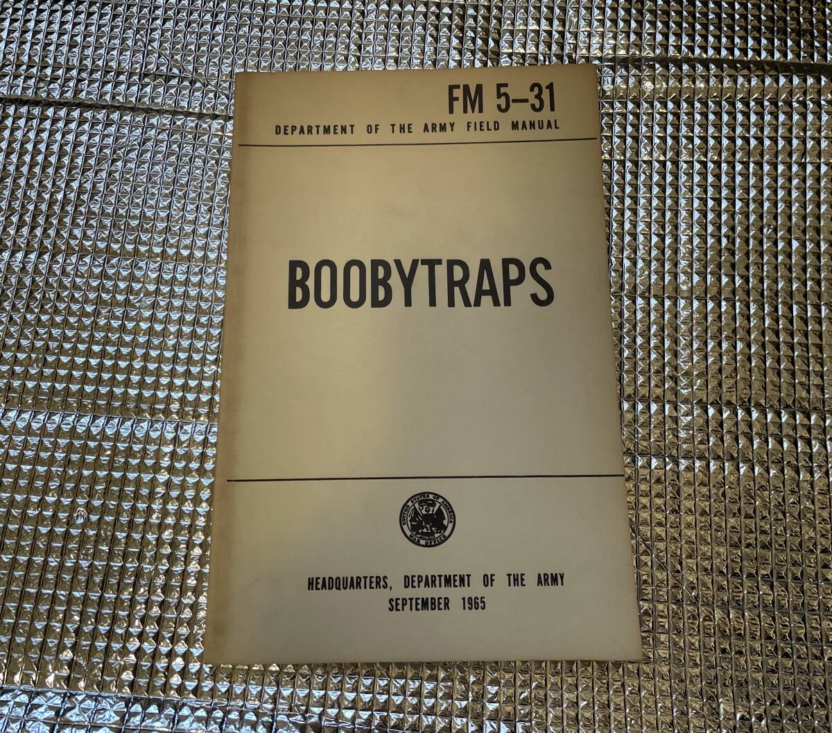 超貴重　BOOBYTRAPS　FM　5-31　DEPARTMENT　OF　THE　ARMY　FIELD　MANUAL　1965　ベトナム戦争　ブービートラップマニュアル