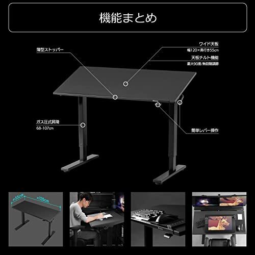 Bauhutte ( bow hyute) SA наклон стол BHD-1200SACT-BK [ настольный ] one размер 