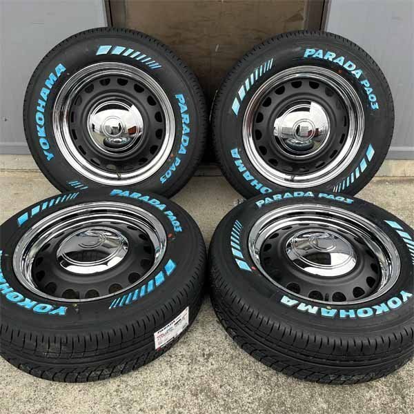 即納! 車(chē)検対応 200系 ハイエース レジアスエース 16インチ スチール スタッドレス タイヤホイールセット YOKOHAMA PARADA PA03 215/65R16C