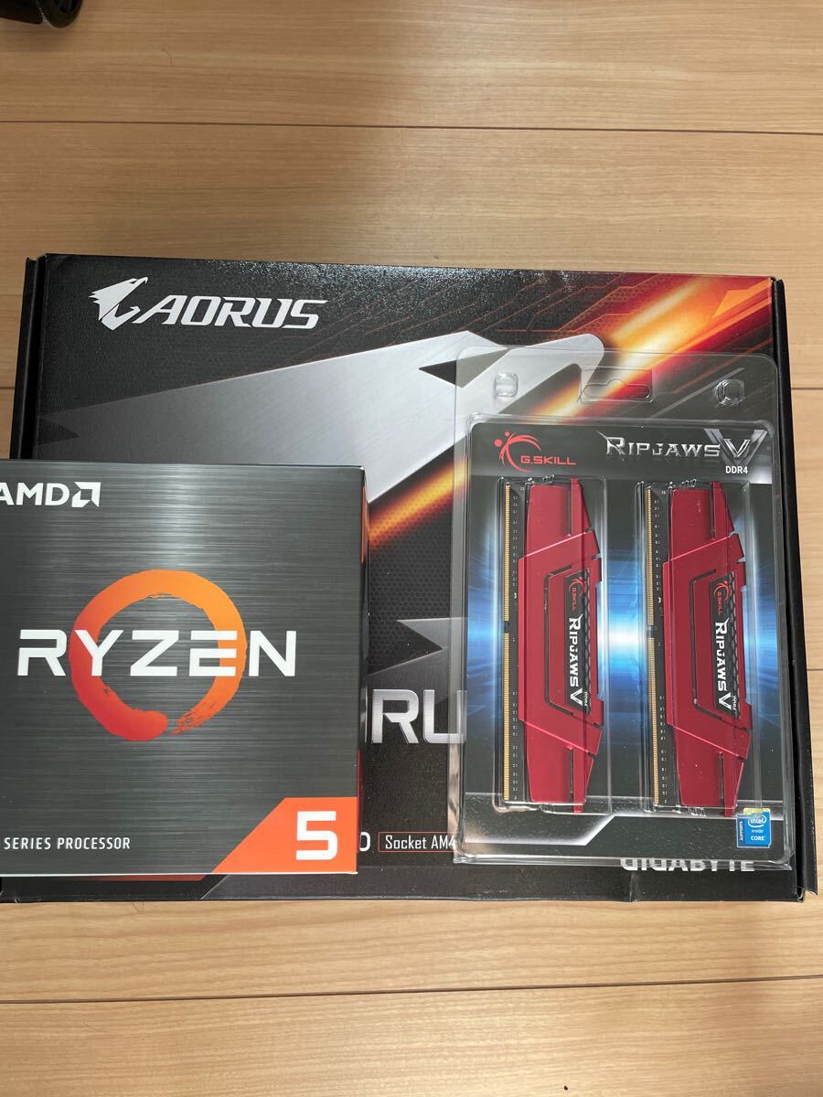 Ryzen5 5600X 、gigabyte x570 ELITE 、G-SKILL 8Gx2 中古3点セット Ryzen5 5600X 、gigabyte x570 ELITE 、G-SKILL 8Gx2 中古3点セット