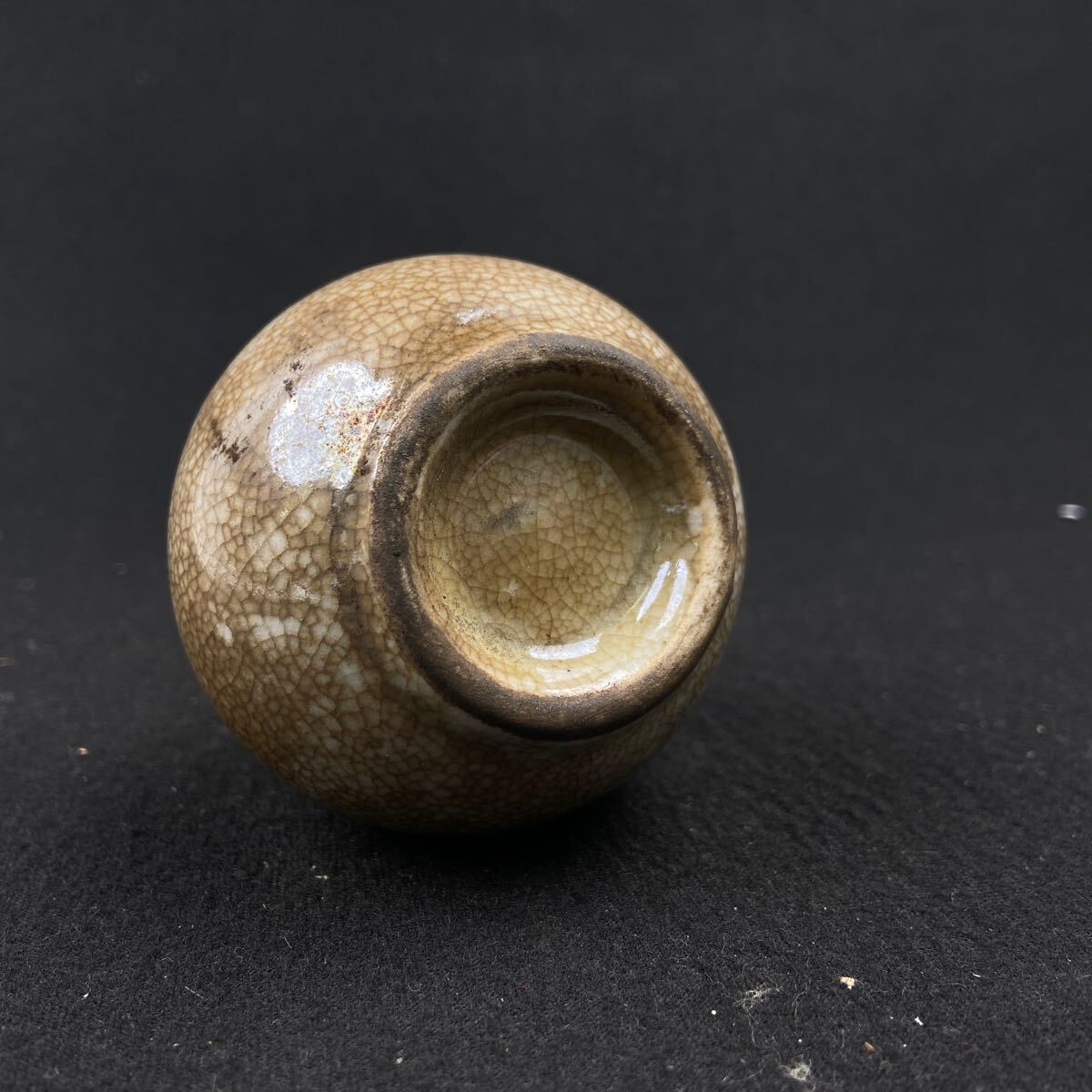 古信楽 「 桧垣文小壺 」 茶道 花生 - レトロ ＆アート空間