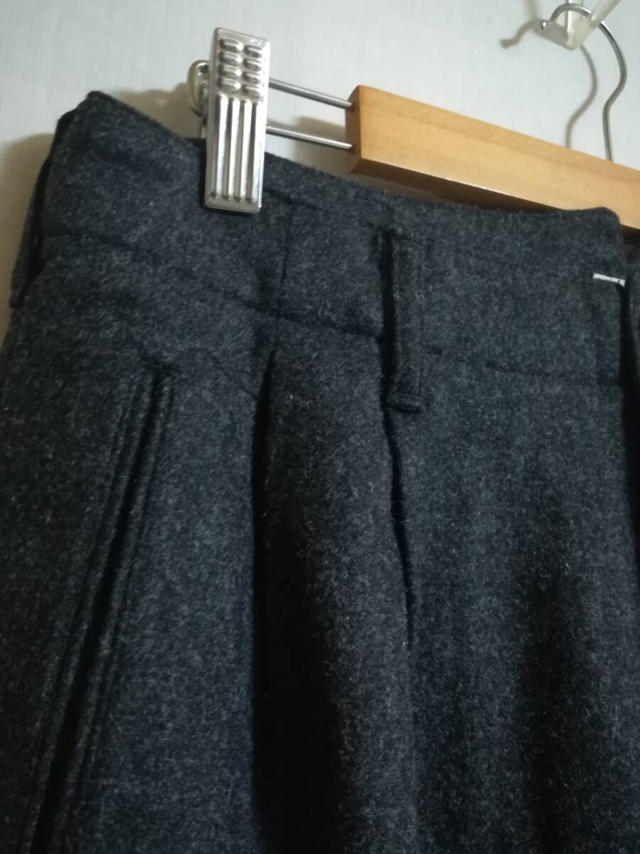 Traditional Weatherwear UNIONSLACK 301 ウールストレッチ パンツ 2タック チャコールグレー g212cifpt0201sf _画像3