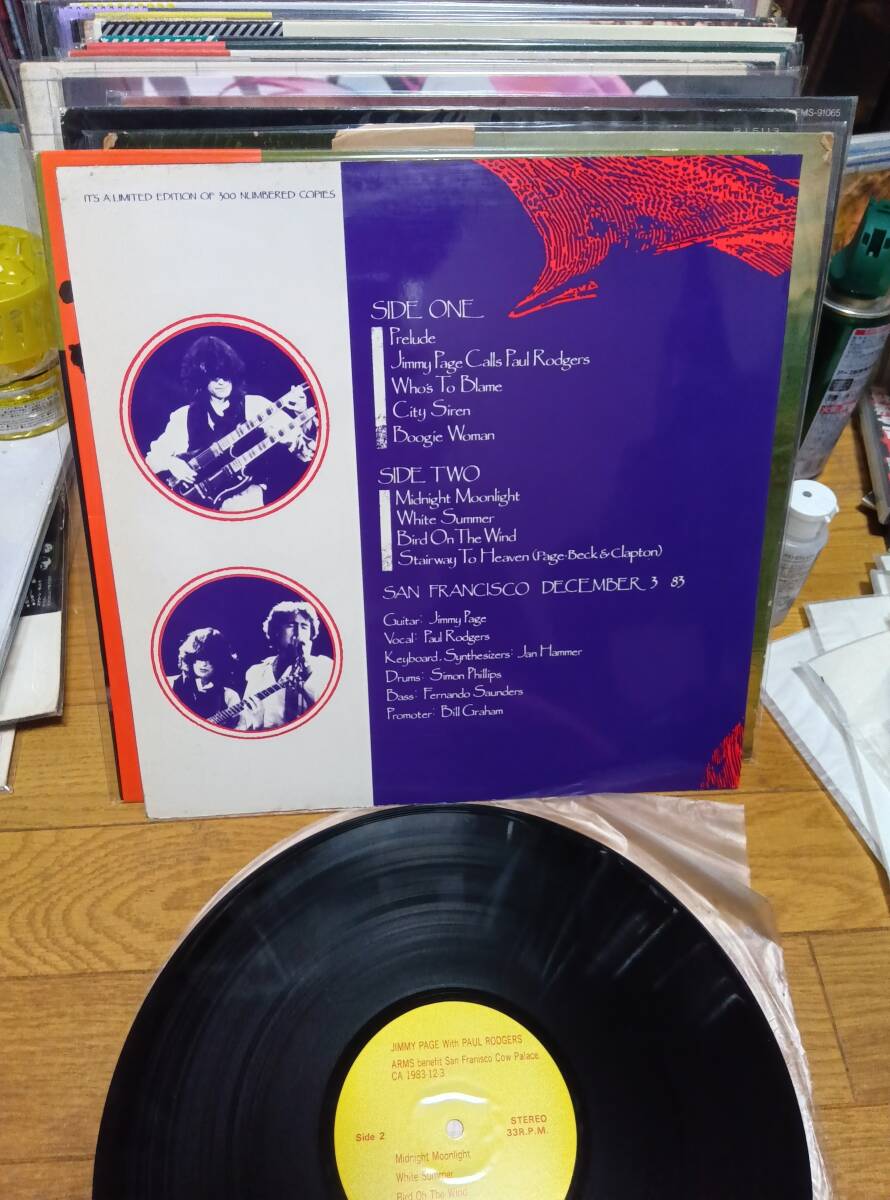 JIMMY PAGE WITH PAUL RODGRS LP 盤(pán)美 Arｍs Benefit San Francisco 