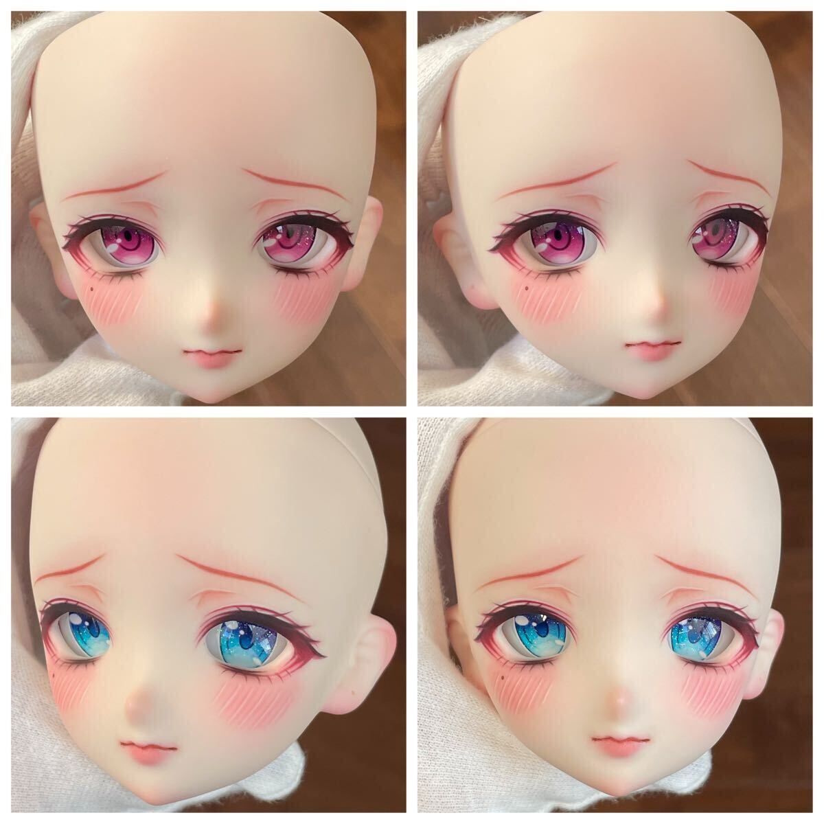 にゃぽ】 DDH-06 セミホワイト肌カスタムヘッド+アイ2種+ にゃぽ】 DDH-06 セミホワイト肌カスタムヘッド+アイ2種+