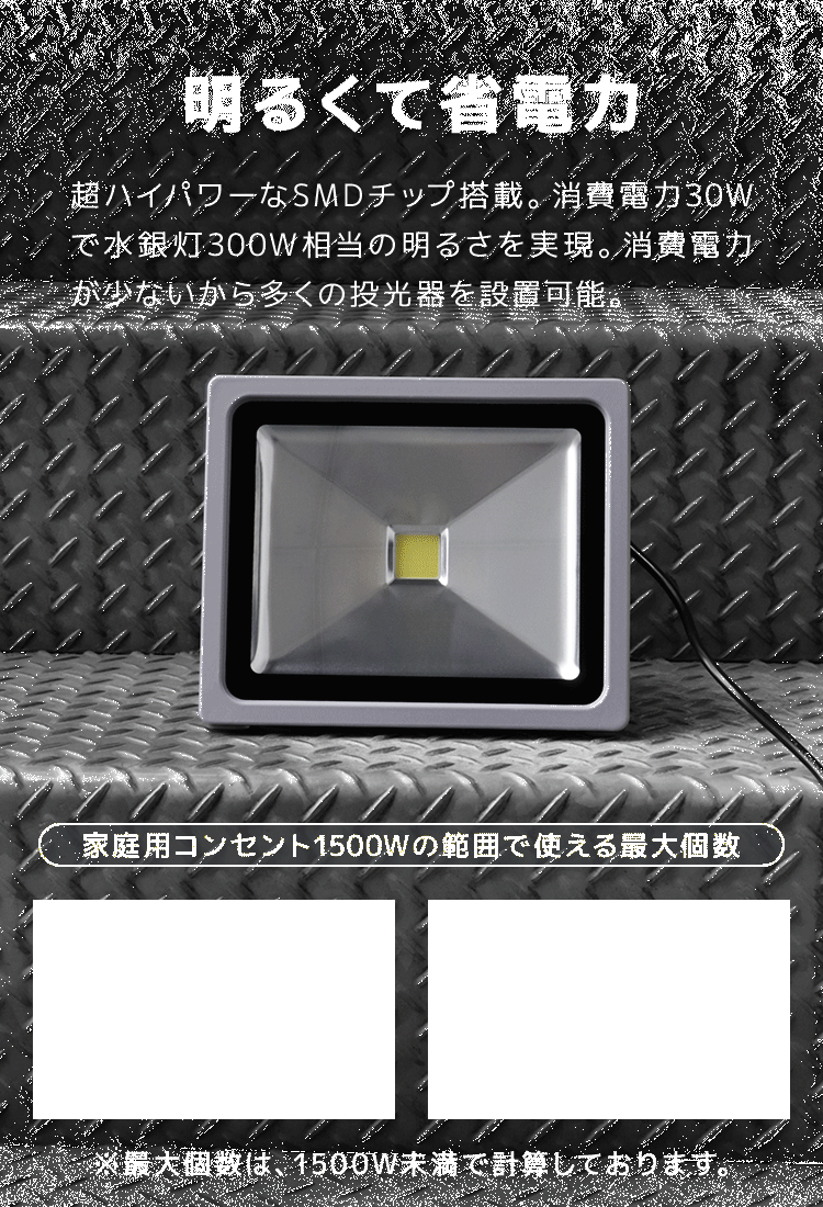 【電球色/1個(gè)】LED投光器 30W 3000K 防水 作業(yè)燈 外燈 防犯 ワークライト 看板照明 電球色 PSE取得済 【1年保証】