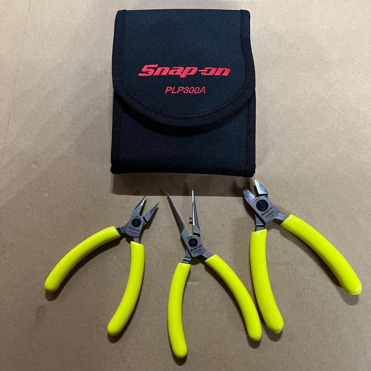 Snap-on スナップオン　PLP300A 3個組み　精密プライヤーセット　ハイビジイエロー