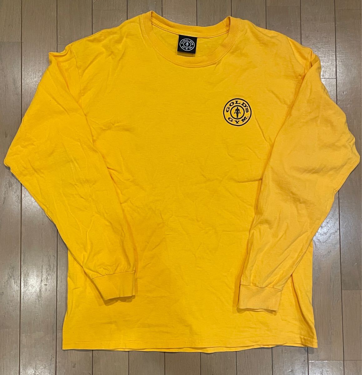  America производства GOLD'S GYM Gold Jim длинный футболка спорт Jim кемпинг тренировка America american стиль Vintage б/у одежда 