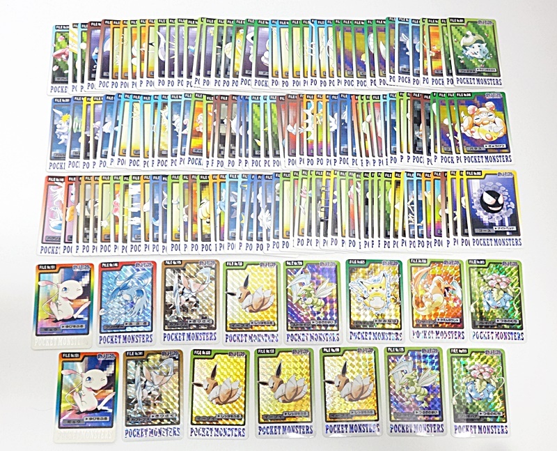 ポケモンカードダス BANDAI バンダイ 1997 第3弾・第4弾 142種 計149枚セット / キラ プリズム リザードン ピカチュウ ミュウ イーブイ 他