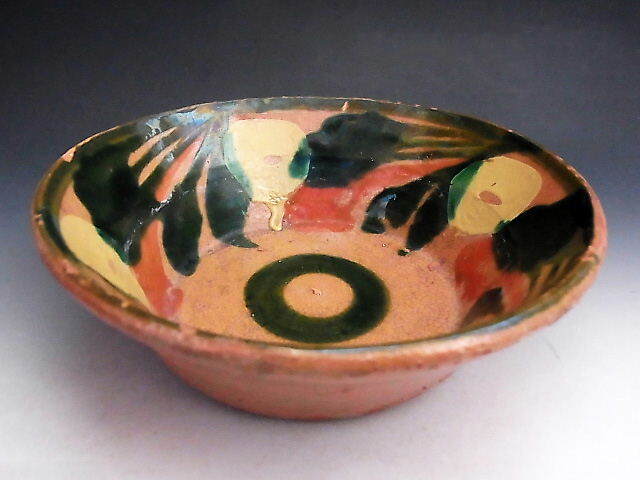 古民芸 ◇ メキシコ ドリップウェア 三彩鉢(土器)｜売買された