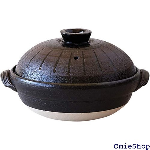 佐治陶器 萬古焼 一器三役ヘルシー 土鍋 中蓋・スノコ 錆茶十草 日本製 32-255 ブラウン 2000ml 3604
