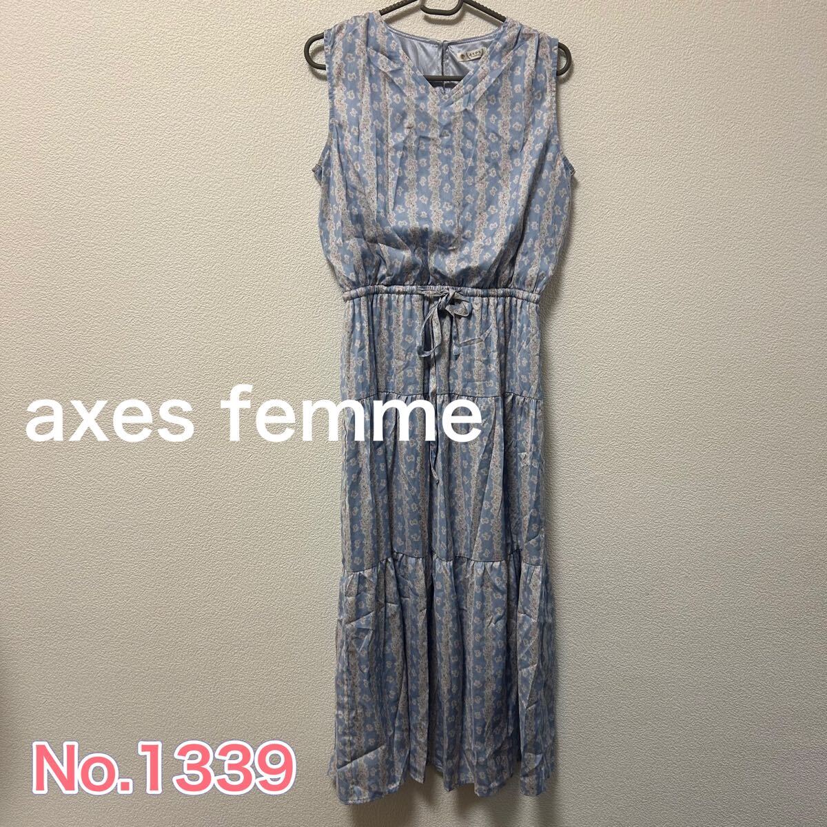 送料無料 匿名配送 axes femme ノースリーブワンピース ロングワンピース