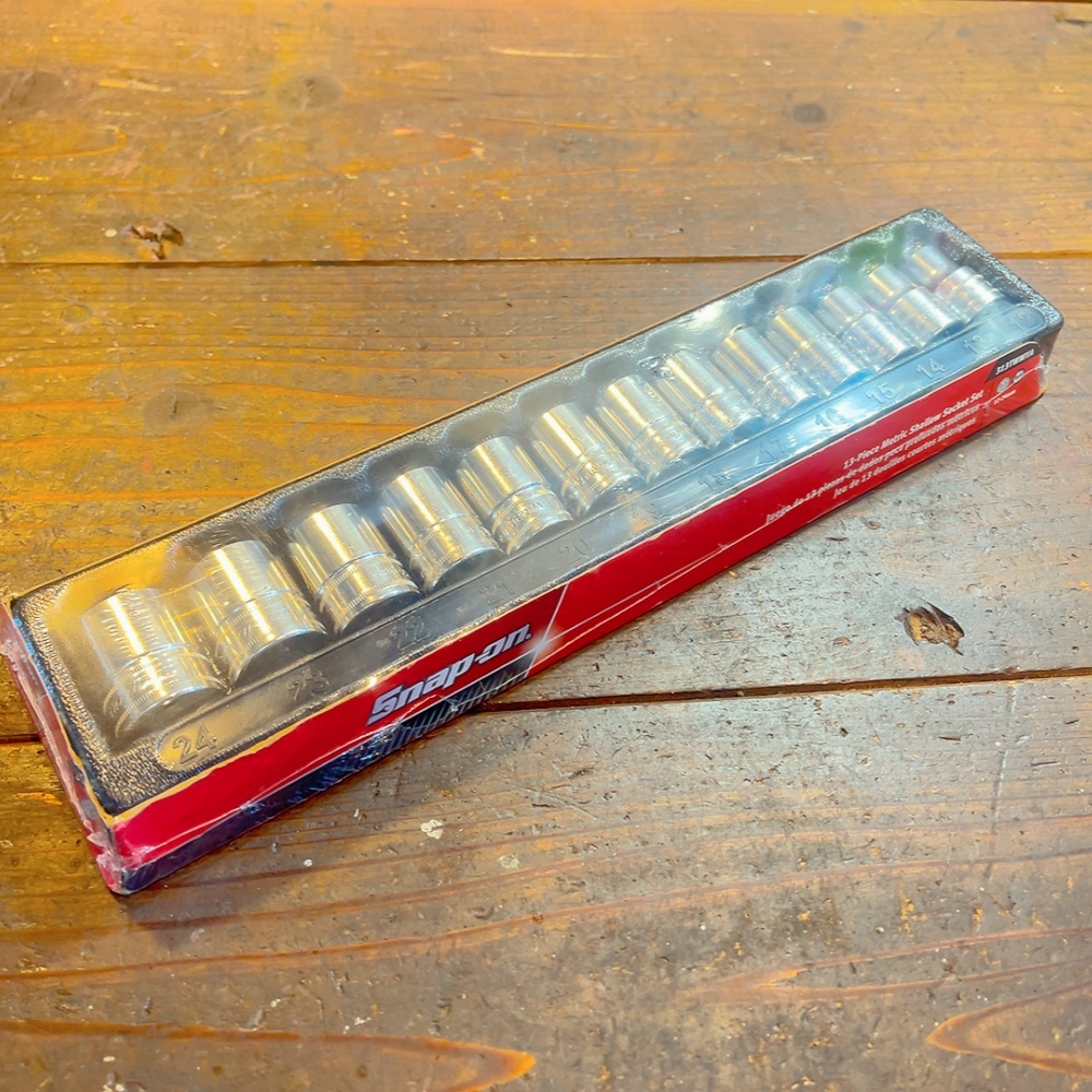 新品未開封 Snap-on スナップオン 1/2(12.7mm) 6角 シャローソケット セット 313TWMYA 12~24mm 13pcs