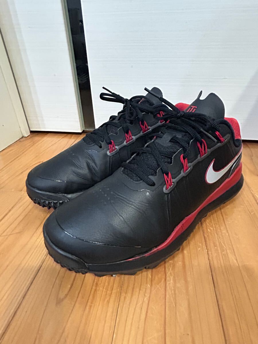 4ラウンド使用のみ 27cm NIKE ナイキ tw タイガー ウッズ モデル ゴルフ シューズ