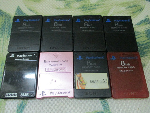 ●PS2 プレイステーション2用 メモリーカード 8点まとめセット ジャンク ゲーム PlayStation2 プレステ2