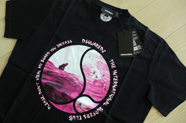 新品 送料無料 即決 イタリア制 正規(guī)品 ディースクエアード サーファークラブ クール Tシャツ ブラック サイズM