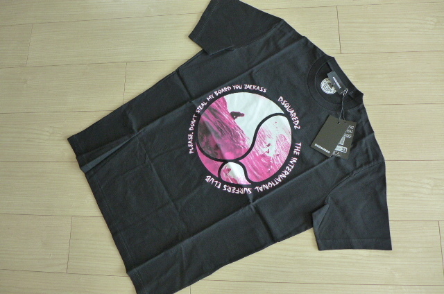 新品 送料無料 即決 イタリア制 正規(guī)品 ディースクエアード サーファークラブ クール Tシャツ ブラック サイズL