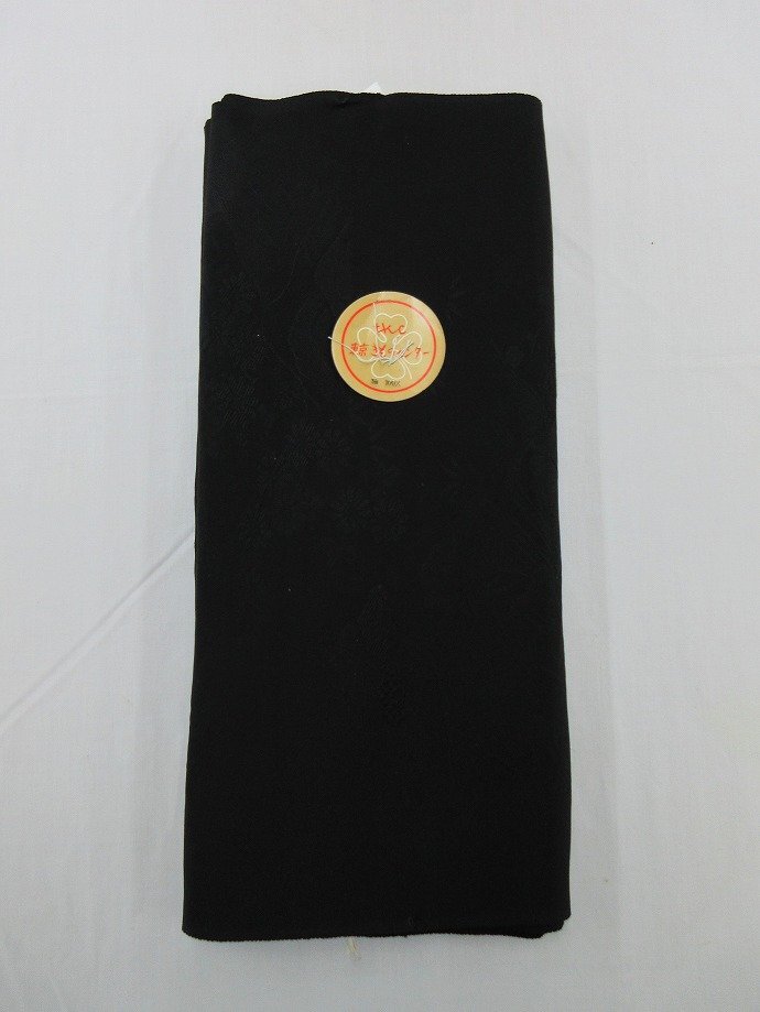 inagoya◆期待の新作入荷◆BLACK SILK【黒羽尺】正絹 コート 羽織 羽尺 着物 黒羽織 反物 生地 未使用品 新品 リメイク素材 裁縫 a2586bb