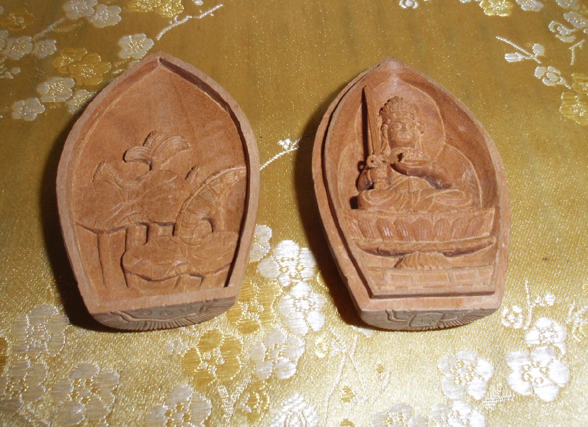 ◇25◇ 仏師 石井大幹 製作 総白檀 虚空蔵菩薩 香合 桐箱＆専用袋付属 購入領収書原本添付 平成７年 ☆新品【信頼のヤフオク！実績２５年】