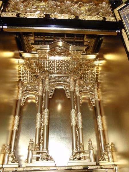◇25◇★国産品 金仏壇☆純金粉 16-50号 ☆ 志賀 ☆西本願寺用 牡丹欄間 新品未使用【信頼のヤフオク！実績２５年】