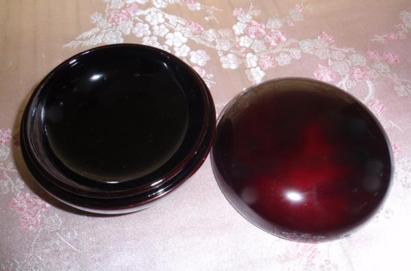 ◇25◇ 国産品 はまぐり 香合 会津玉虫塗 無地 2.8寸 新品未使用【信頼のヤフオク！実績２５年】★