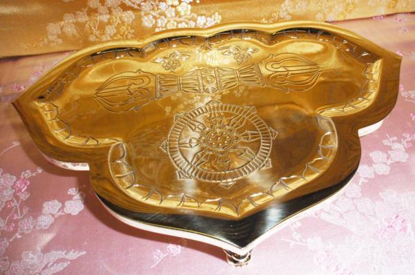 ◇25◇ 金剛盤 駒印 【大】 京都製 真鍮 密教法具 国産品 新品未使用 こんごうばん【信頼のヤフオク！実績２５年】☆