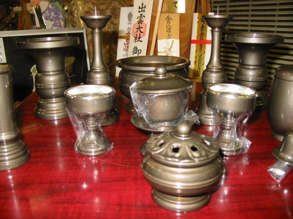 ◇25◇ 高級仏具セット 古代色 KL天祥型 11具足 3.5寸 新品未使用 てんしょうがた【信頼のヤフオク！実績２５年】★