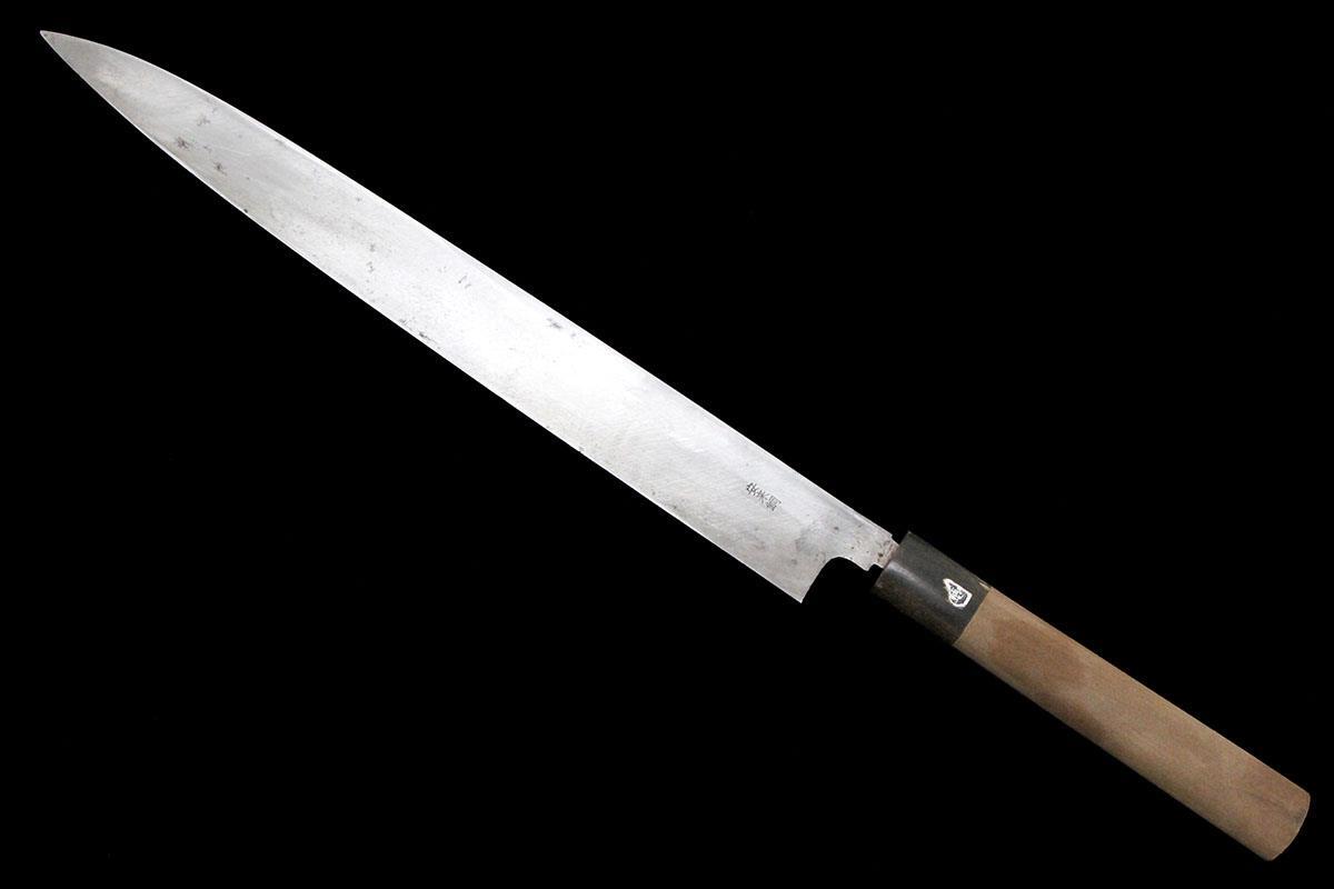 美品｜兼松 柳刃包丁 霞 尺一 安來鋼 樸柄 KN02-A10823-2L1D