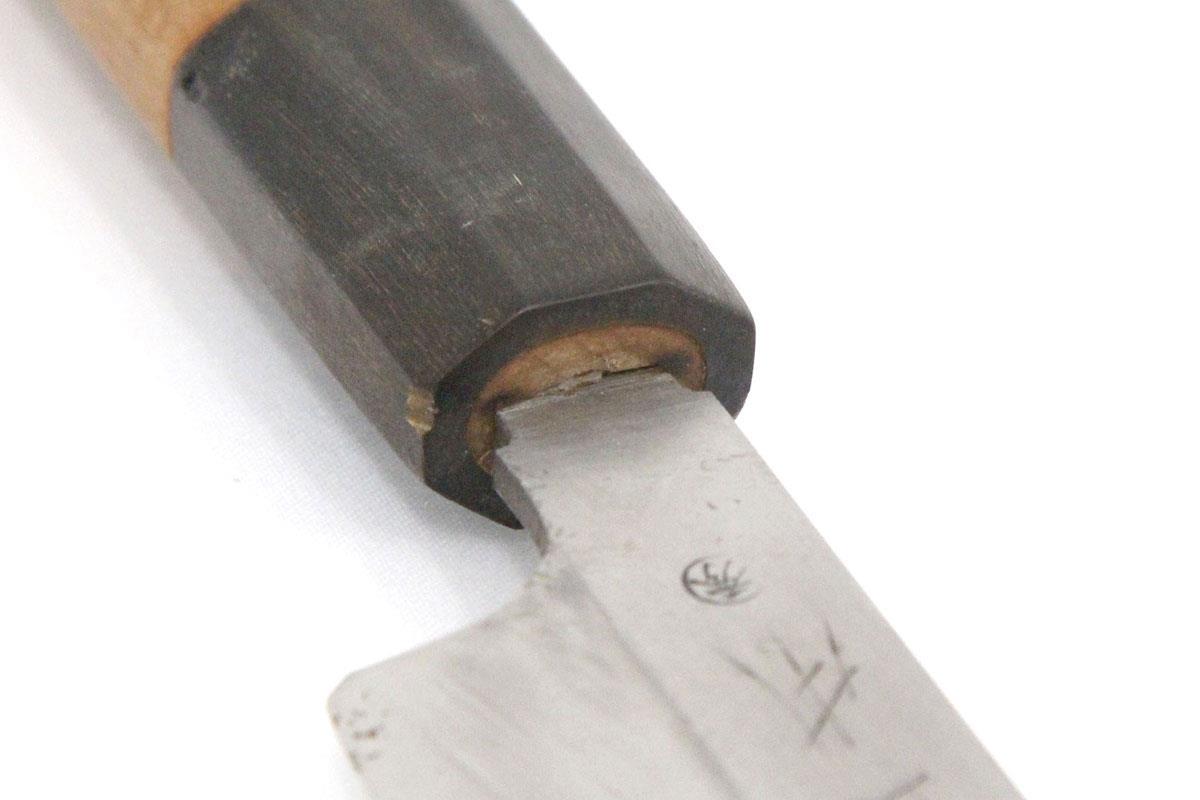 美品｜筑地正本 河豚引包丁 本焼 尺 純鋼 樸柄 KN02-A10933-2L1D