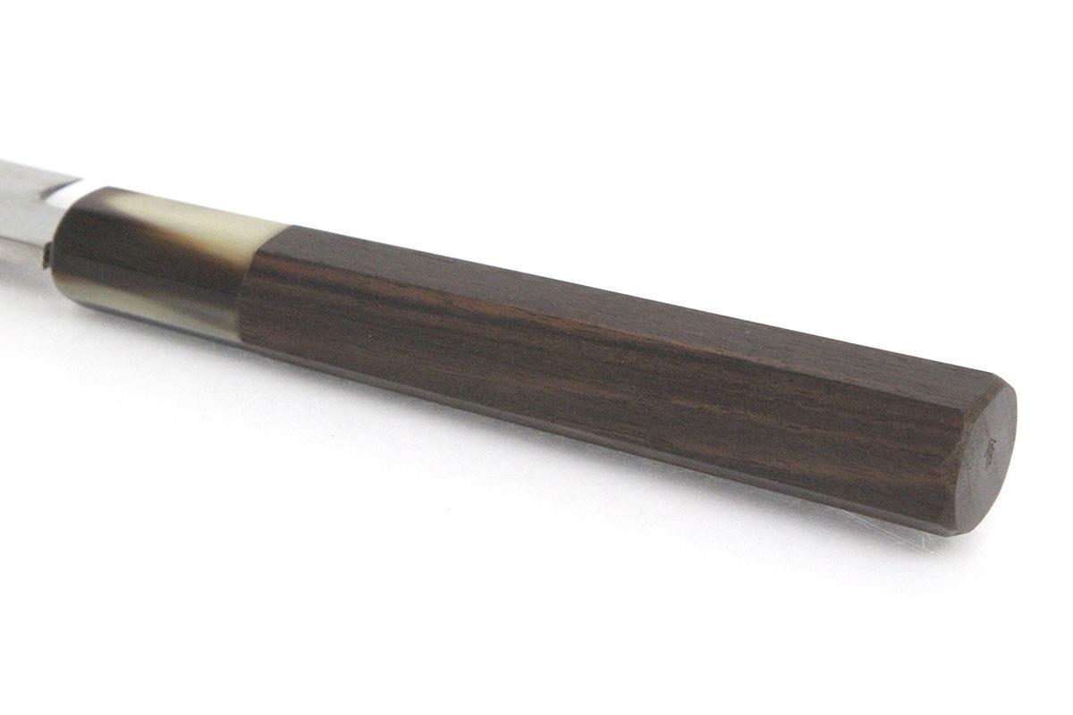 極美品｜飛龍國行 柳刃包丁 本焼 尺一 平鏡面 黒檀柄 黒檀鞘?ケース付 KN02-A10987-2L4