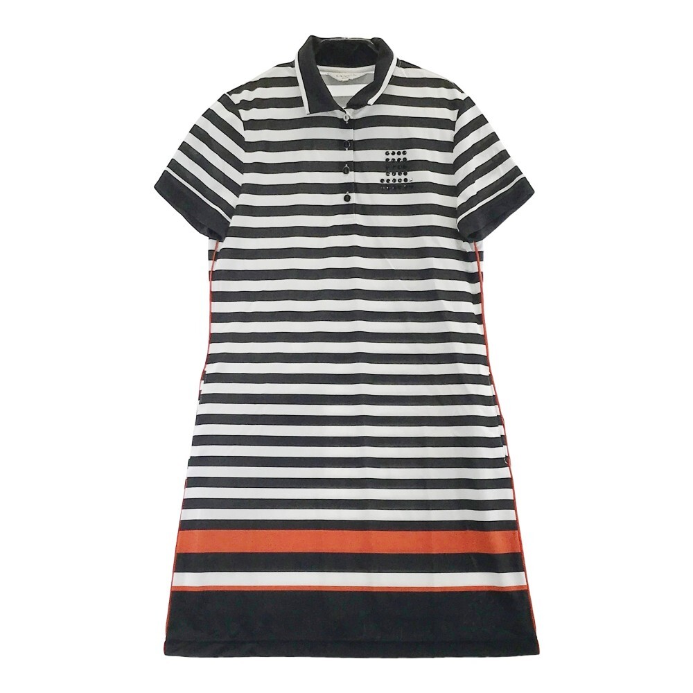 LANVIN SPORT ランバン スポール 半袖ワンピース ボーダー柄 ブラック系 40 [240101351565] ゴルフウェア レディース