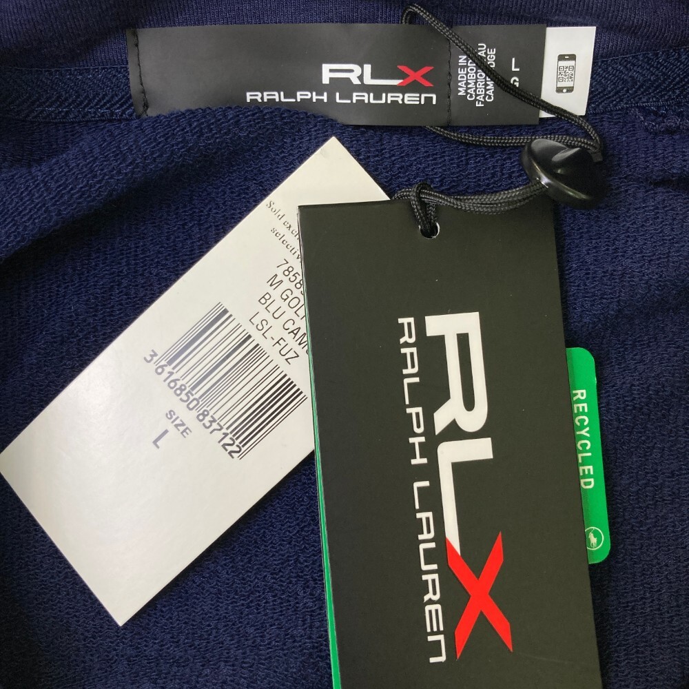 新品】RLX ラルフローレン 中綿ジャケット カモフラ柄 ブルー系 新品】RLX ラルフローレン 中綿ジャケット カモフラ柄 ブルー系