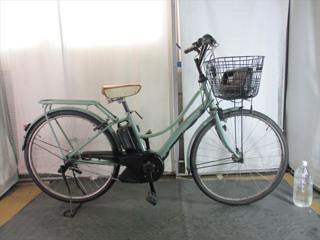 E5★整備済み　中古電動自転車　YAMAHA　PAS　ami 　グリーン　12.8Ah バッテリー良好★