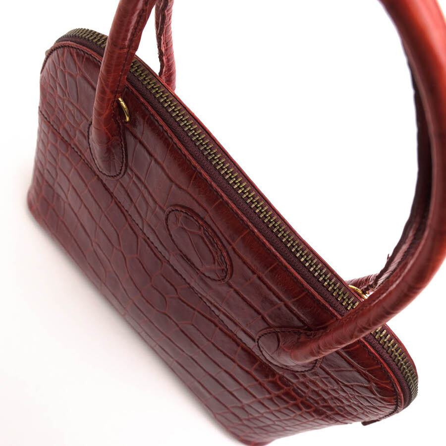 HENRY HIGH CLASS ハイクラス ハンドバッグ 牛革 クロコ型押し HENRY HIGH CLASS ハイクラス ハンドバッグ 牛革 クロコ型押し
