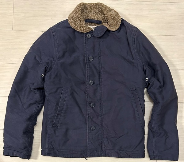 古著/WAIPER N-1/ ワイパー?ミリタリー?デッキジャケット/NAVY DEPARTMENT CONTRACT NXsx65913/ネイビー/サイズ 34 S/レトロ/オールド