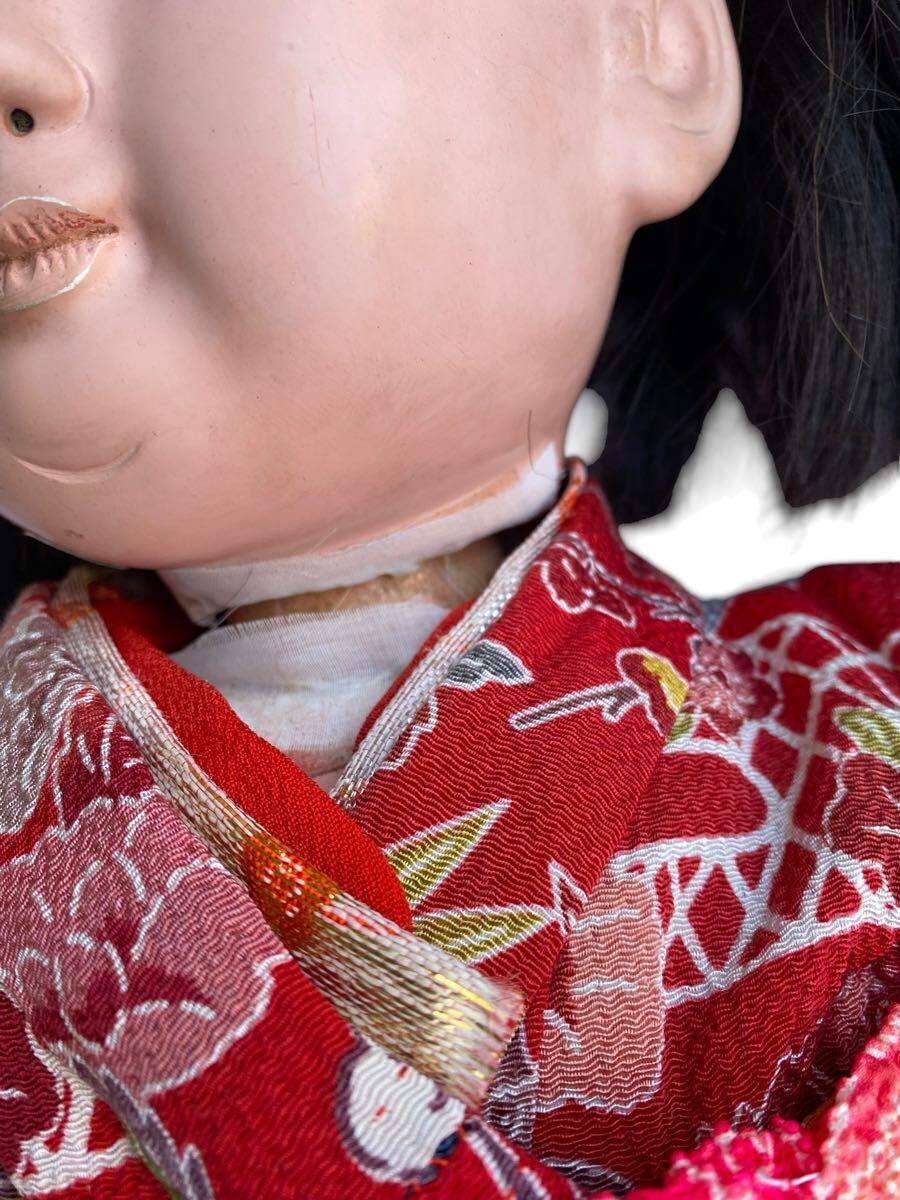 松月斎? 市松人形 女の子 約62cm 大正~昭和初期(市松人形 松月斎? 市松人形 女の子 約62cm 大正~昭和初期(市松人形
