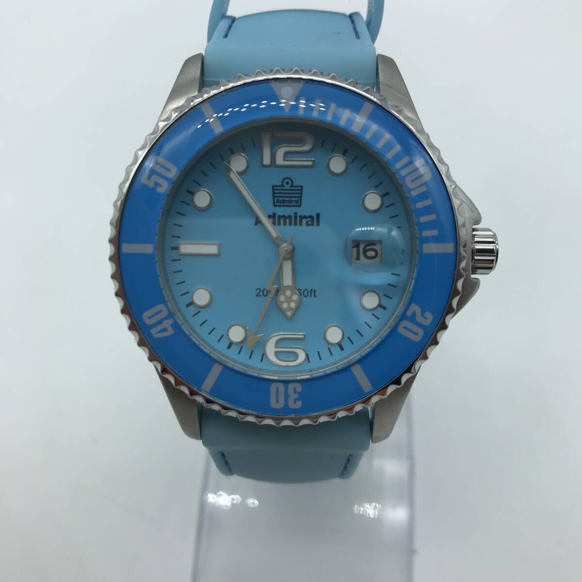 Admiral × aqua star アドミラル アクアスター 200M/660ft AQAD301 腕時計 クォーツ 稼働品 デイト 水色