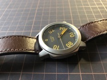  редкость хорошая вещь NIXON Nixon THE RANGER 40 LEATHER 15K черный × оттенок золота циферблат оригинальный кожа ремень кварц мужские наручные часы 