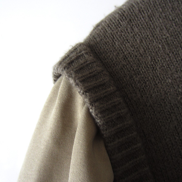 美品 RETRO GIRL/レトロガール★ ニット切り替え 長袖カットソー_画像4