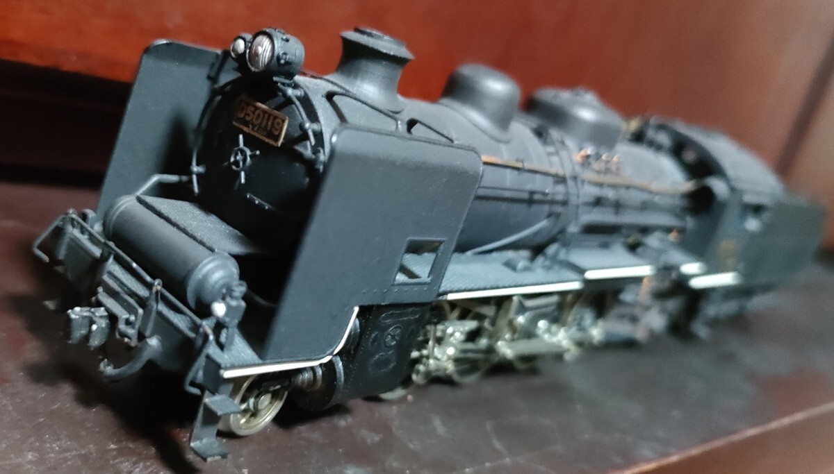 HO真鍮製蒸気機関車D50 珊瑚模型製 空気作用管付パイピング加工 HO真鍮製蒸気機関車D50 珊瑚模型製 空気作用管付パイピング加工