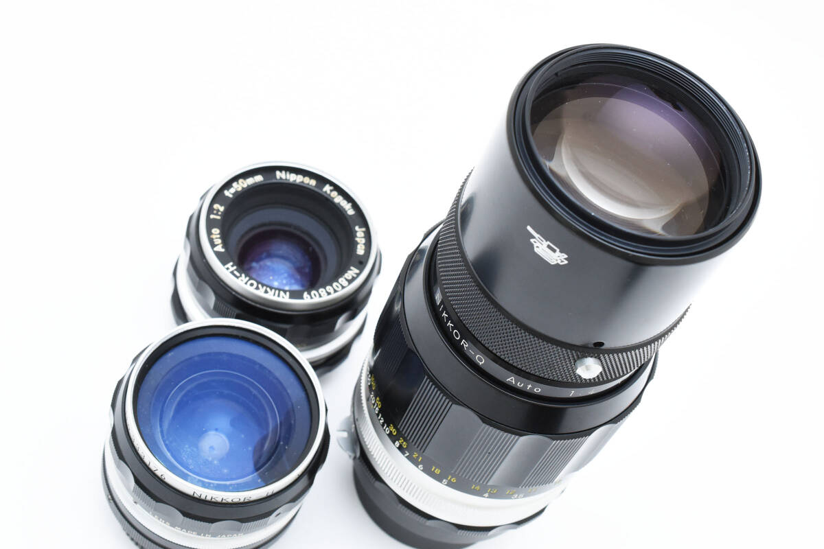 ★☆NIKON ニコン F アイレベル 陸上自衛(wèi)隊(duì)仕様 オリーブペイント レンズ3本セット★☆